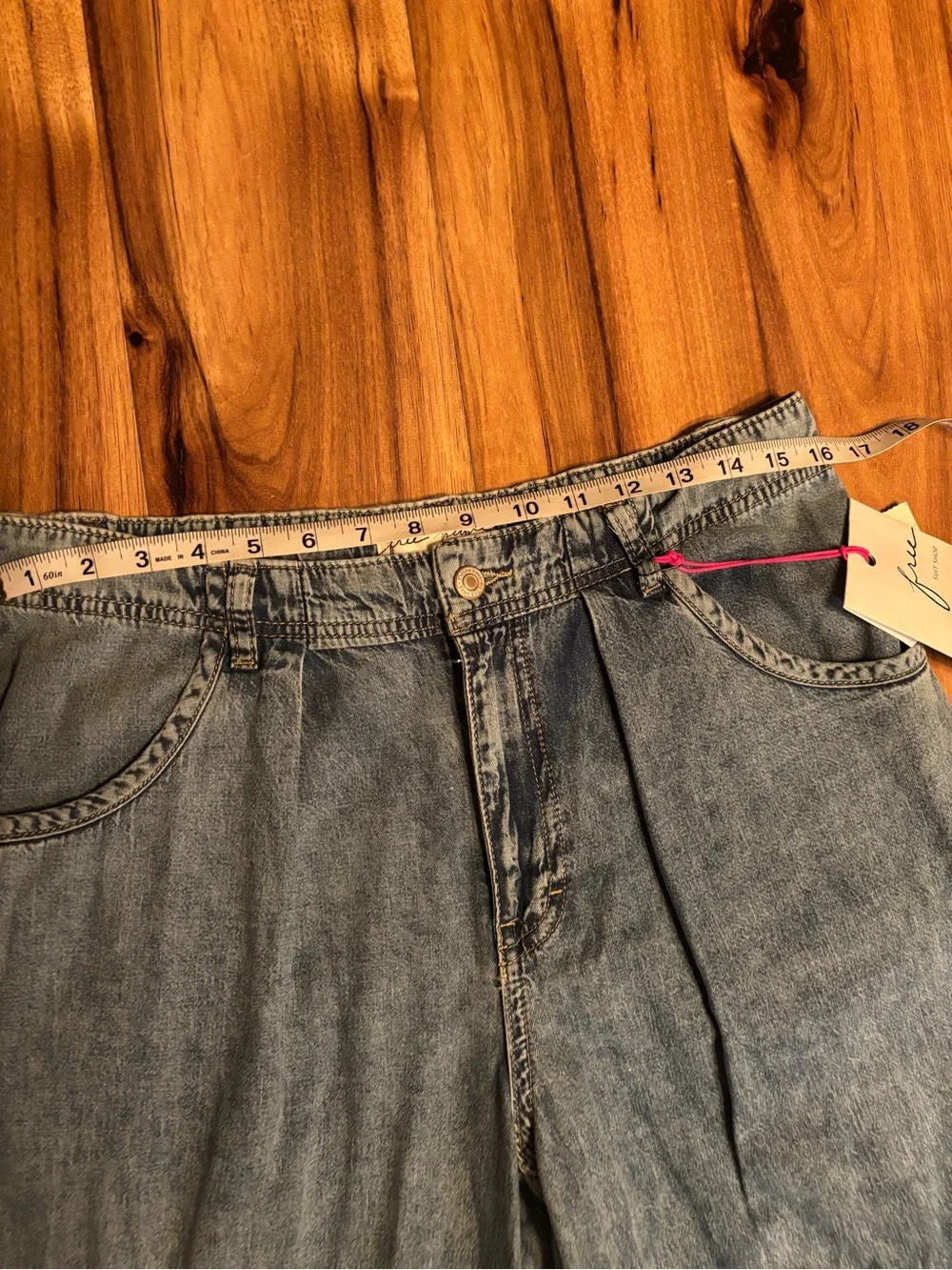 Free People Vintage Light Blue Wide-Leg Jeans